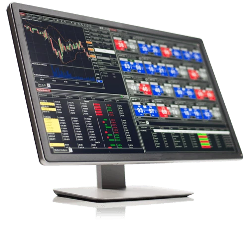 The NinjaTrader platform running on a desktop monitor